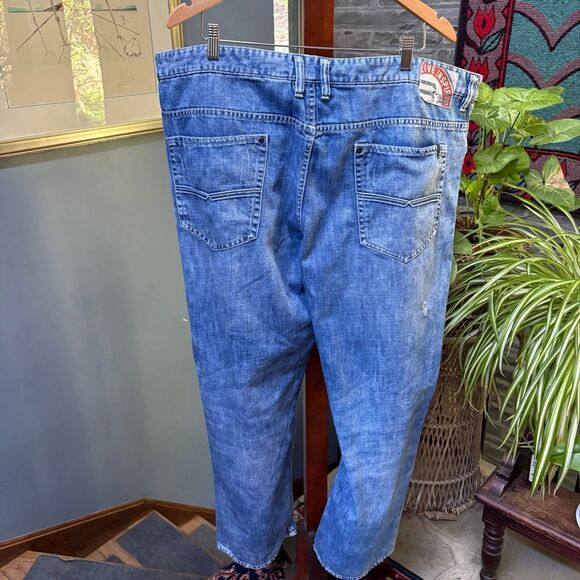 Buffalo David Bitton Six‑X Basic Distressed Vintage Wash Jeans 48x30 - Picture 6 of 8